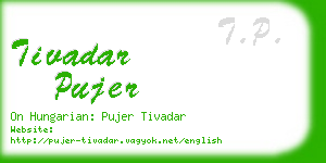 tivadar pujer business card